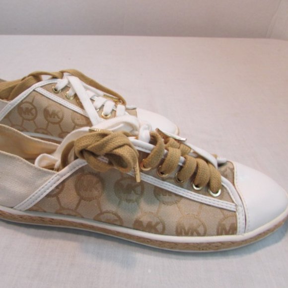 Michael Kors Kristy MK Jacquard Canvas Sneaker - Picture 1 of 13
